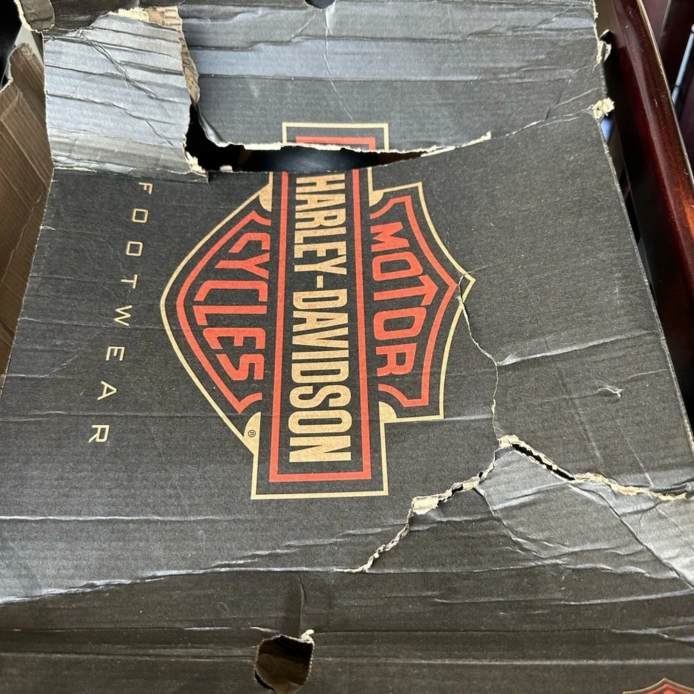 Harley-Davidson Darren eagle black boots damaged box perfect condition size 11.5 - Picture 7 of 7